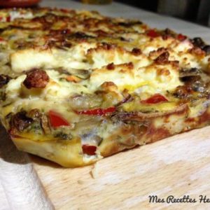 recette-quiche sans pâte-healthy-quiche-feta-legume-fromage