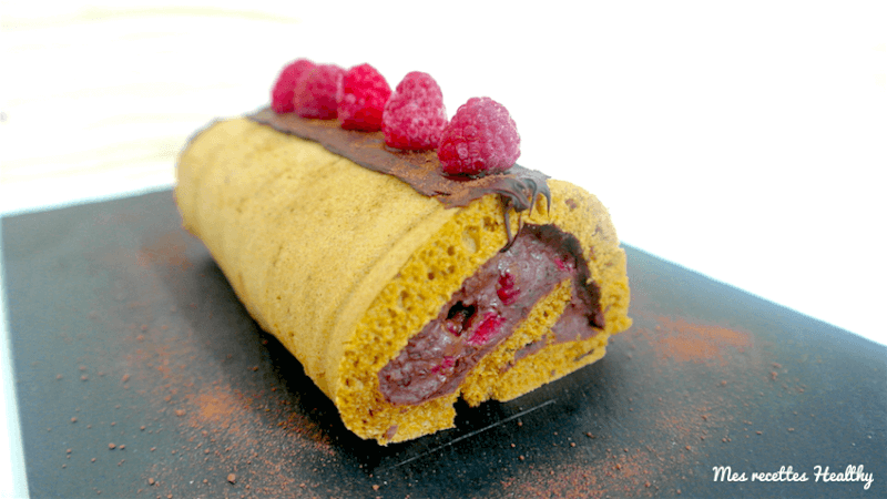 Roule A La Betterave Et Creme De Cacao Aux Framboises