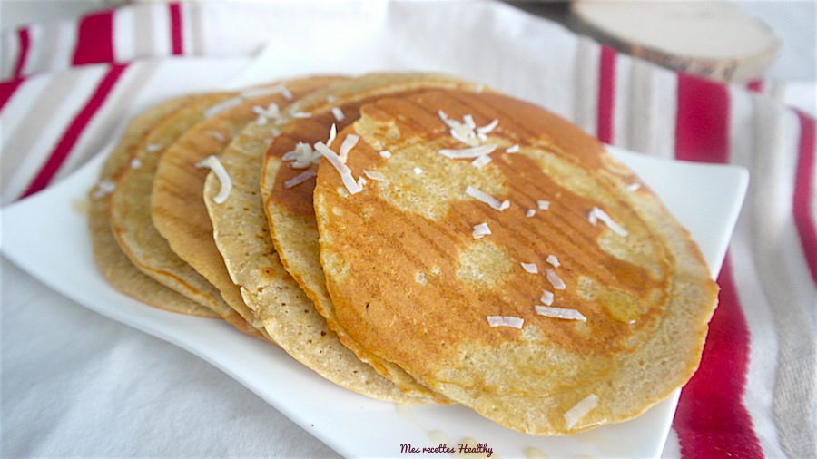 pancake-healthy-recette-coco-avoine-Pancake rapide à l'avoine et farine de coco