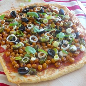 recette-naan-pizza-cheese-chevre-vegie-vegetarienne-pois chiches-