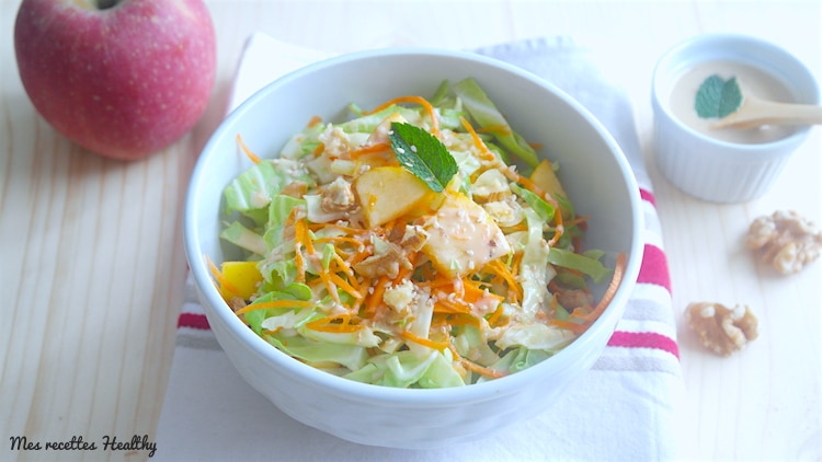 recette healthy - Salade de chou et fenouil aux pommes