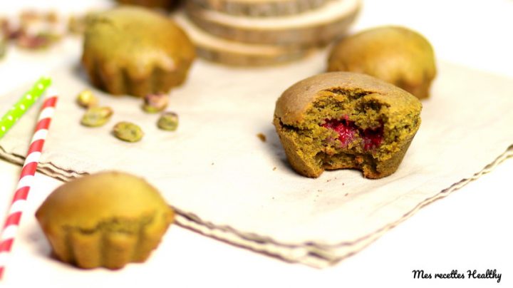 Muffin vegan pistache et framboise