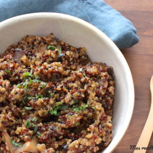 Risotto de quinoa au parmesan et champignon