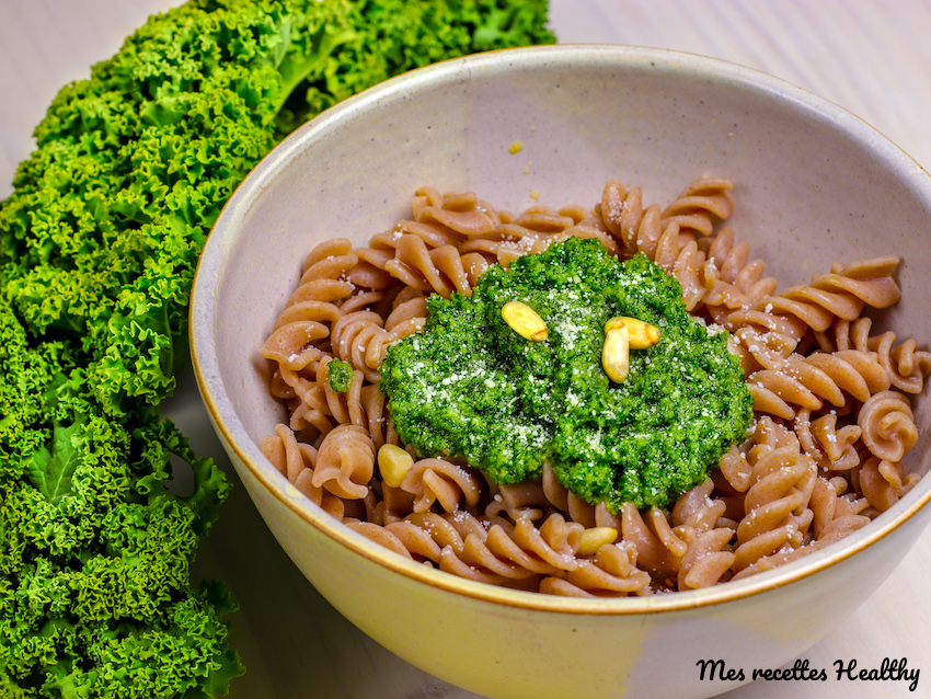 pesto sale-recette healthy - Pesto de chou kale à la ricotta