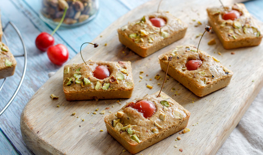 Financier Pistache Et Cerise Sans Gluten