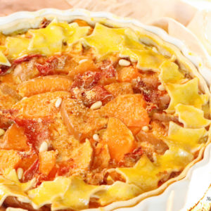 recette-quiche-tarte-healthy-tarte potiron poireau-jambon-charcuterie-fondu de poireau-