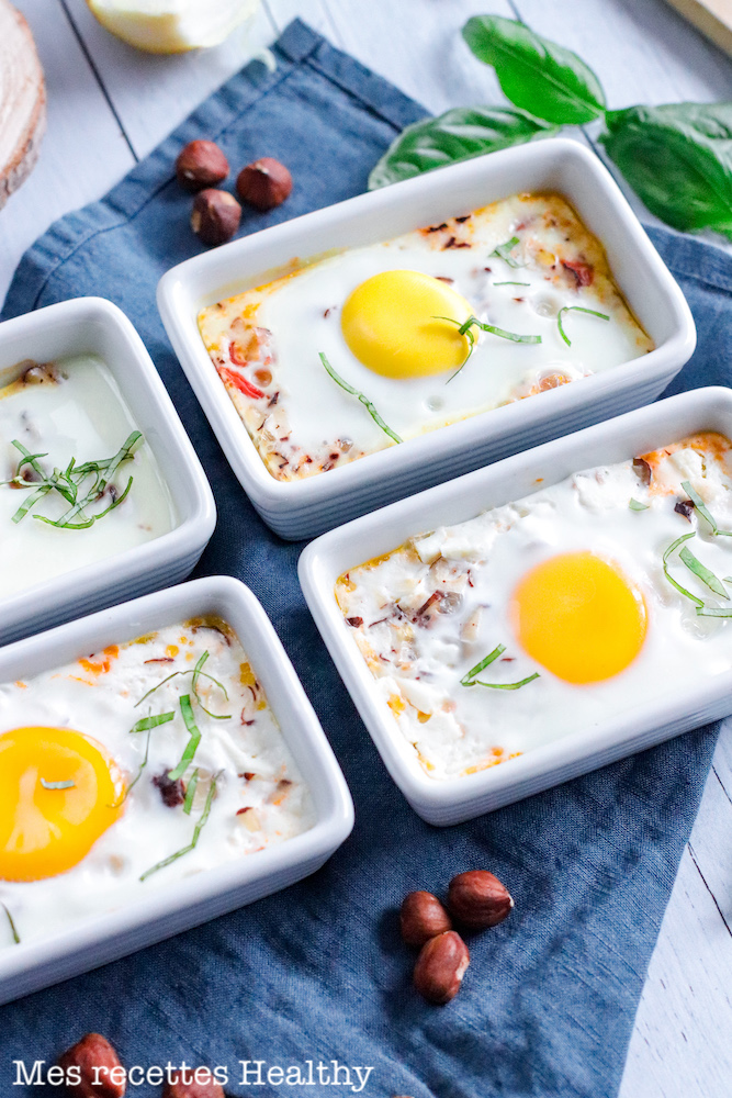 oeuf cocotte-recette healthy-omnicuiseur-feta-tomate