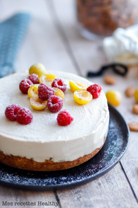 cheesecake-fianncier-amande-biscuit-mirabelle-fruit-ricotta-recette healthy
