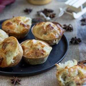 muffin salee-recette healthy-muffin au saumon-fromage-chevre frais-entree-noel-fete