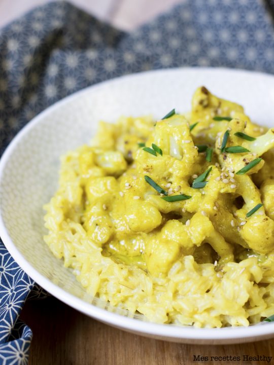 Un Curry De Chou-fleur Au Lait De Coco Sans Lactose