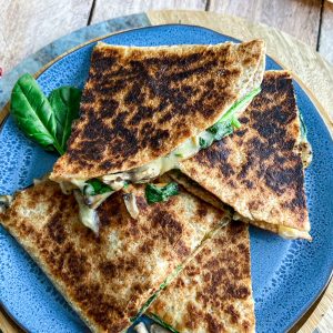 recette healthy-quesadillas-fromage-epinard-champignon