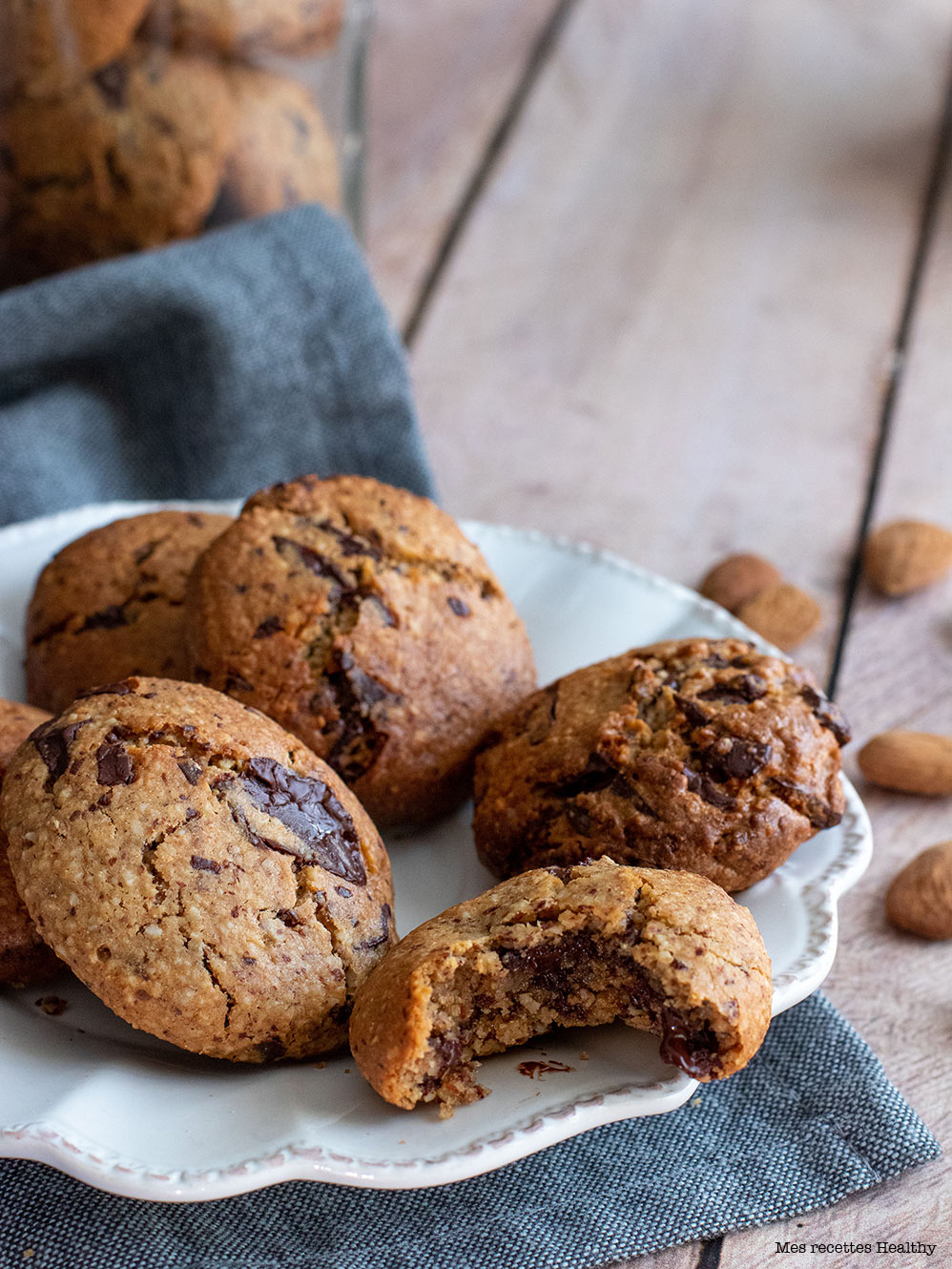 recette healthy-cookie sans gluten-cookie aux amandes-chataigne