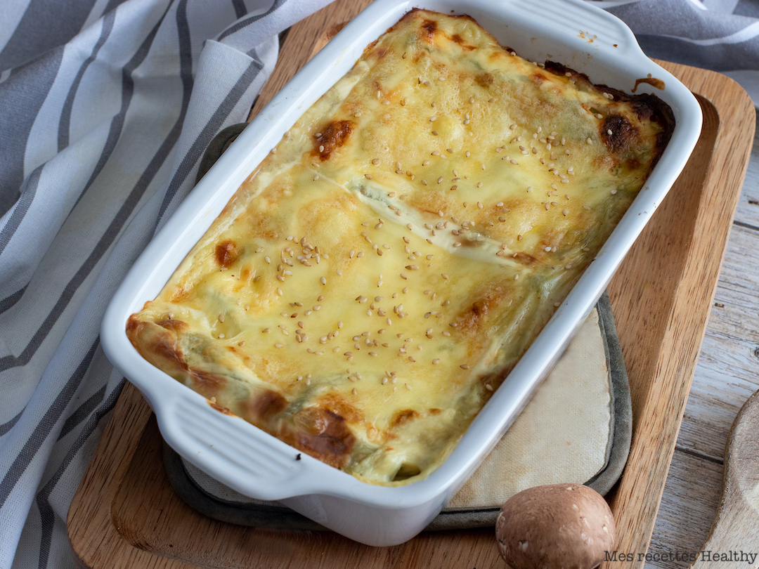 recette healthy-lasagne de chou-fleur-legume-vegetarienne-sans viande-béchamel maison.