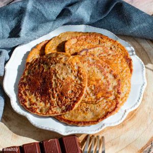 recette healthy-pancake sans oeuf-graine de chia-Pancake à la banane sans oeufs facile et rapide