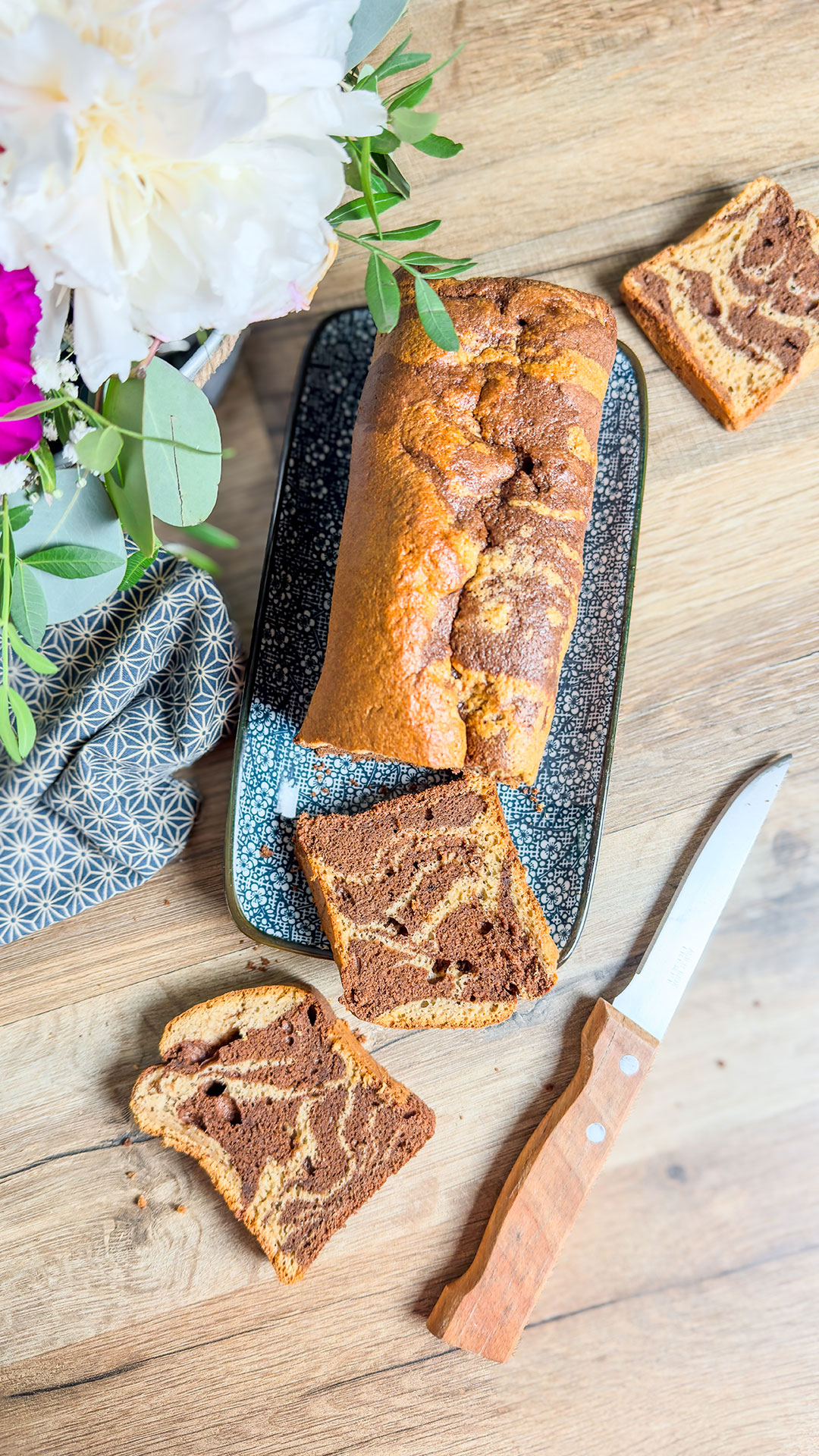 recette healthy-Cake marbré savane 
