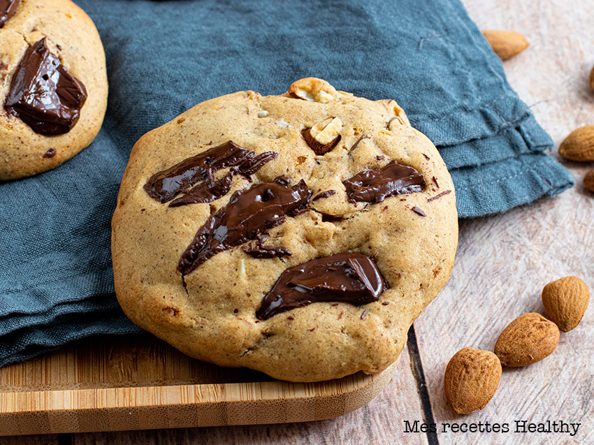 recette healthy-cookie noisette-amande-chocolat-biscuit