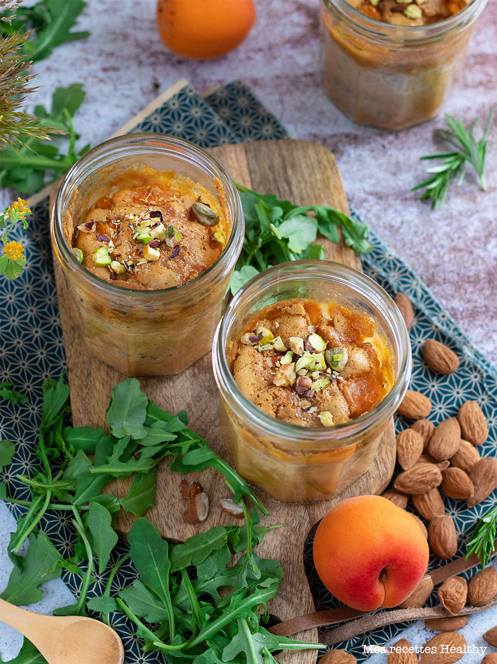 recette healthy-clafoutis aux abricots-fruit-lait d'avoine-fruits-Clafoutis aux abricots cuit dans son bocal