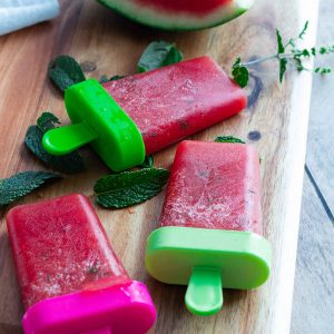 recette healthy-batonnet glace-pastèque-menthe-glace à l'eau-sorbet