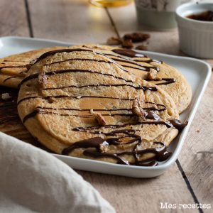 recette healthy-pancake moelleux-sans beurre-chocolat