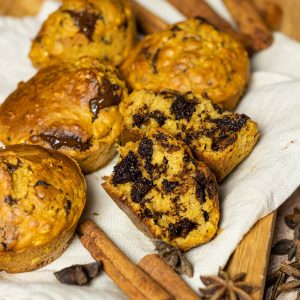 recette healthy-muffin à la patate douce-pépite de chocolat-moelleux