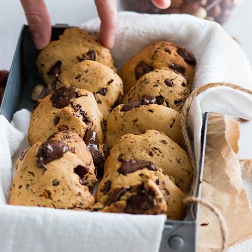 recette healthy-biscuit moelleux aux pépites de chocolat-sans beurre-cookie