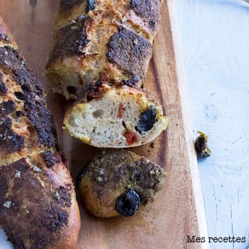 recette healthy-baguette apex-pesto-tomate-olive