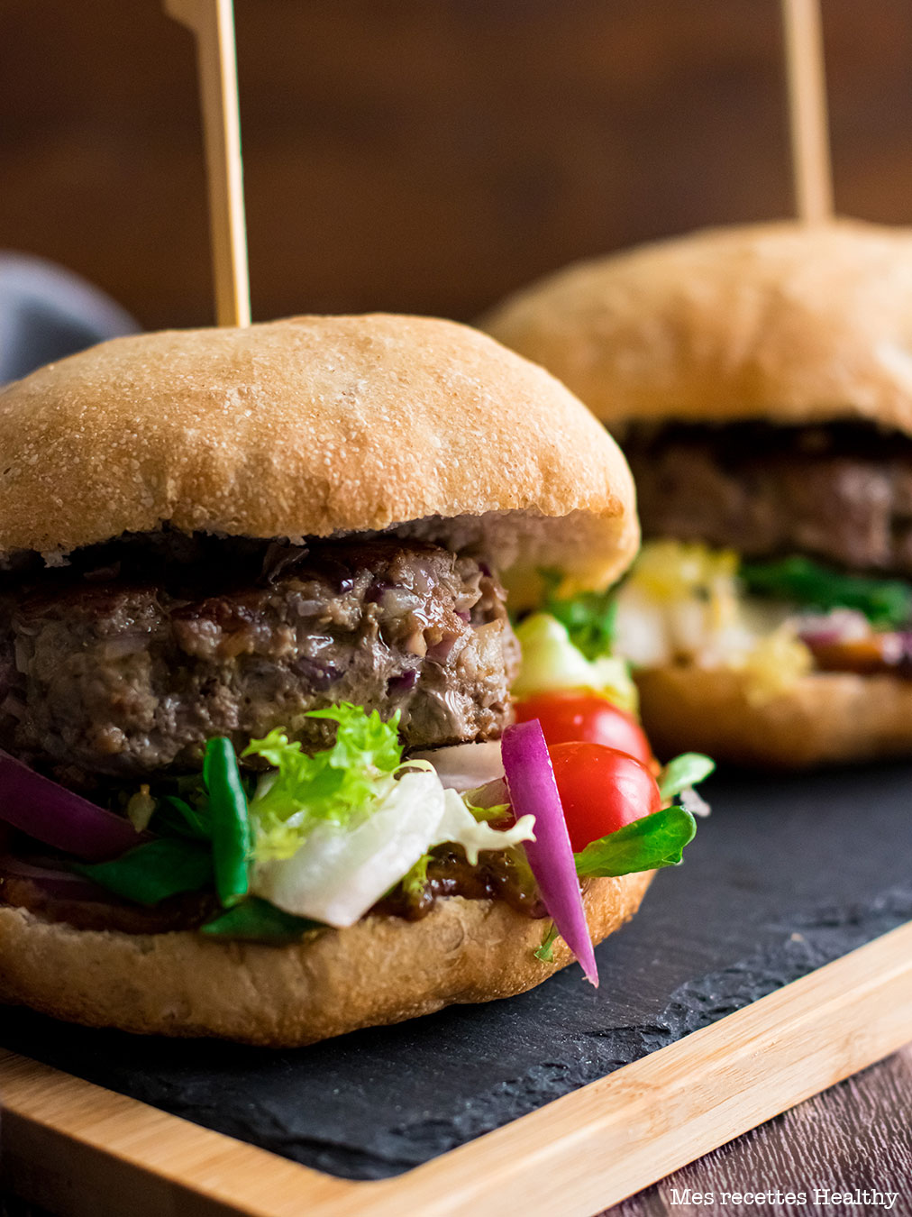 recette healthy-Burger maison cuit au barbecue -steak-plancha