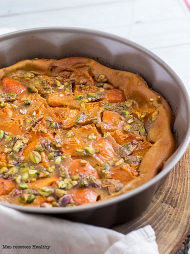 recette healthy-far aux abricots-pistache