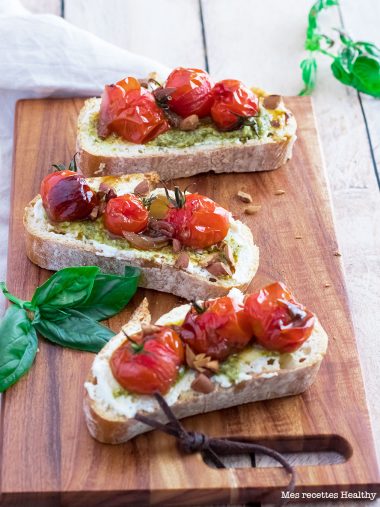 recette healthy-tartine-ricotta-tomate