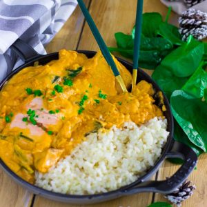 recette healthy-Curry de saumon à la tomate