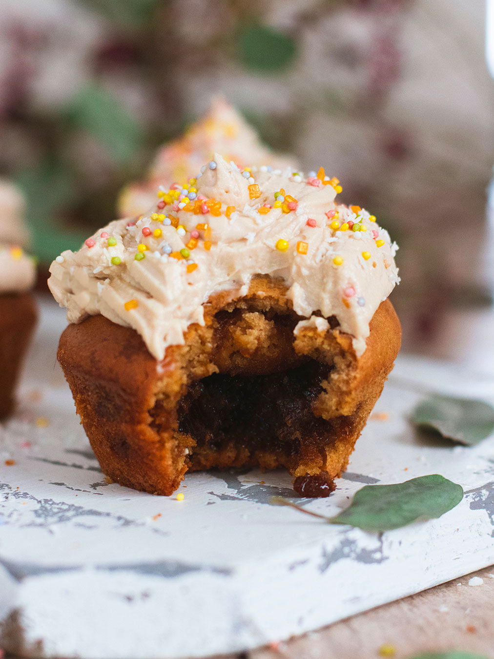 recette healthy - Glaçage de cupcake et coeur de caramel