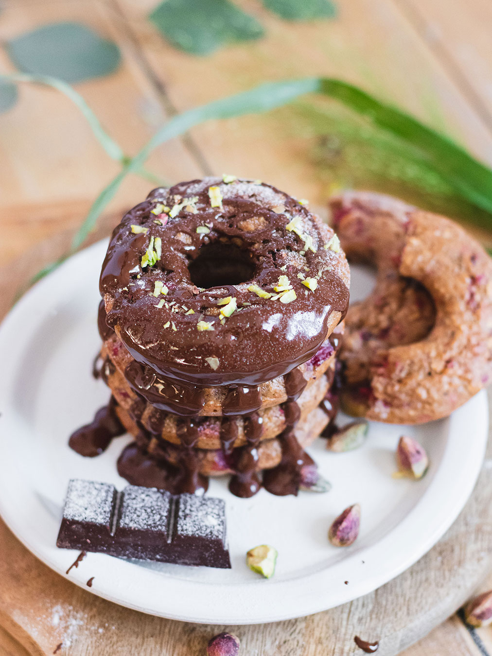 recette healthy - Donuts au chocolat et framboise healthy