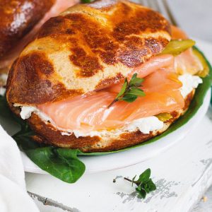 healthy recipe - Easy Mauritius with salmon and fresh goat cheese
