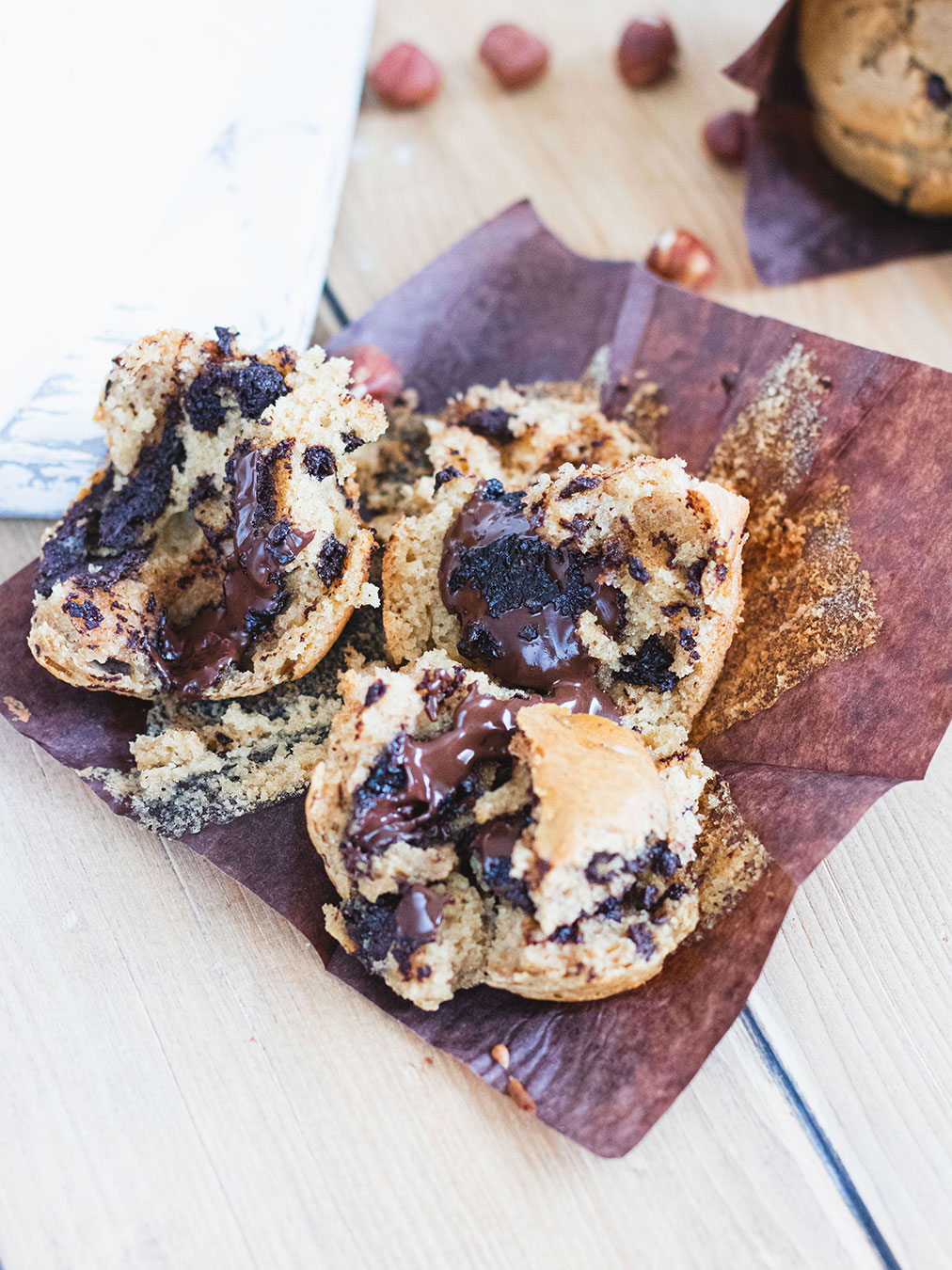 recette healthy - Muffin coeur fondant à la pâte à tartiner