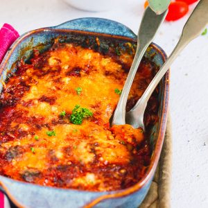 recette healthy - Cannelloni d'aubergine au poulet et chili