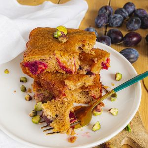 recette healthy - Gâteau aux prunes et amandes
