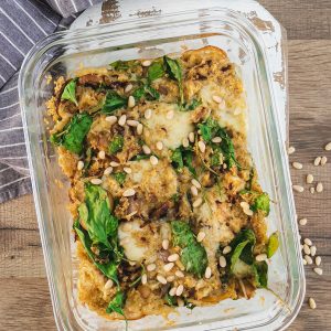 recette healthy - Gratin de quinoa et épinard à la mozzarella