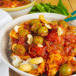 recette healthy - Poulet aux olives et tomate