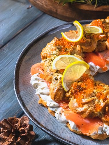 recette healthy - Paris Brest salé saumon et ricotta
