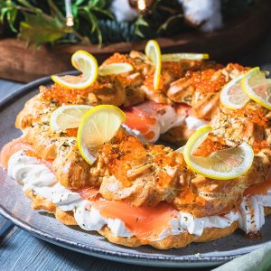 recette healthy - Paris Brest salé saumon et ricotta