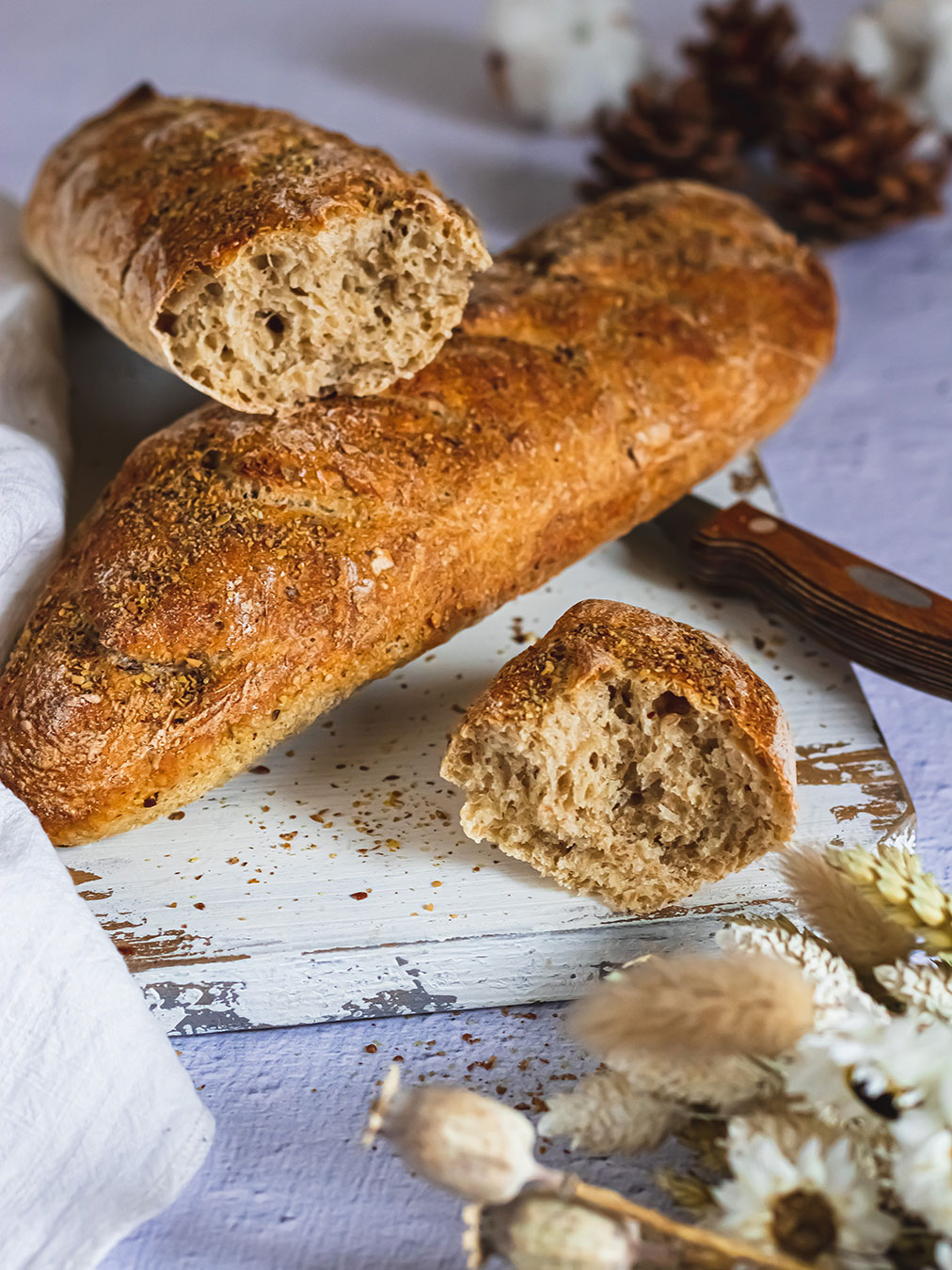 recette healthy - Baguette de pain maison croustillante