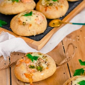 recette healthy - pizza au saumon ricotta et petits pois