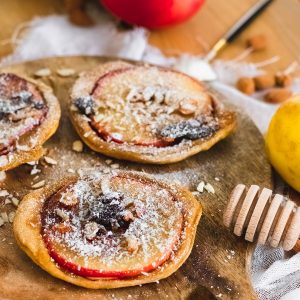recette healthy - Mini tarte tatin pomme miel aux pépites de chocolat rapide