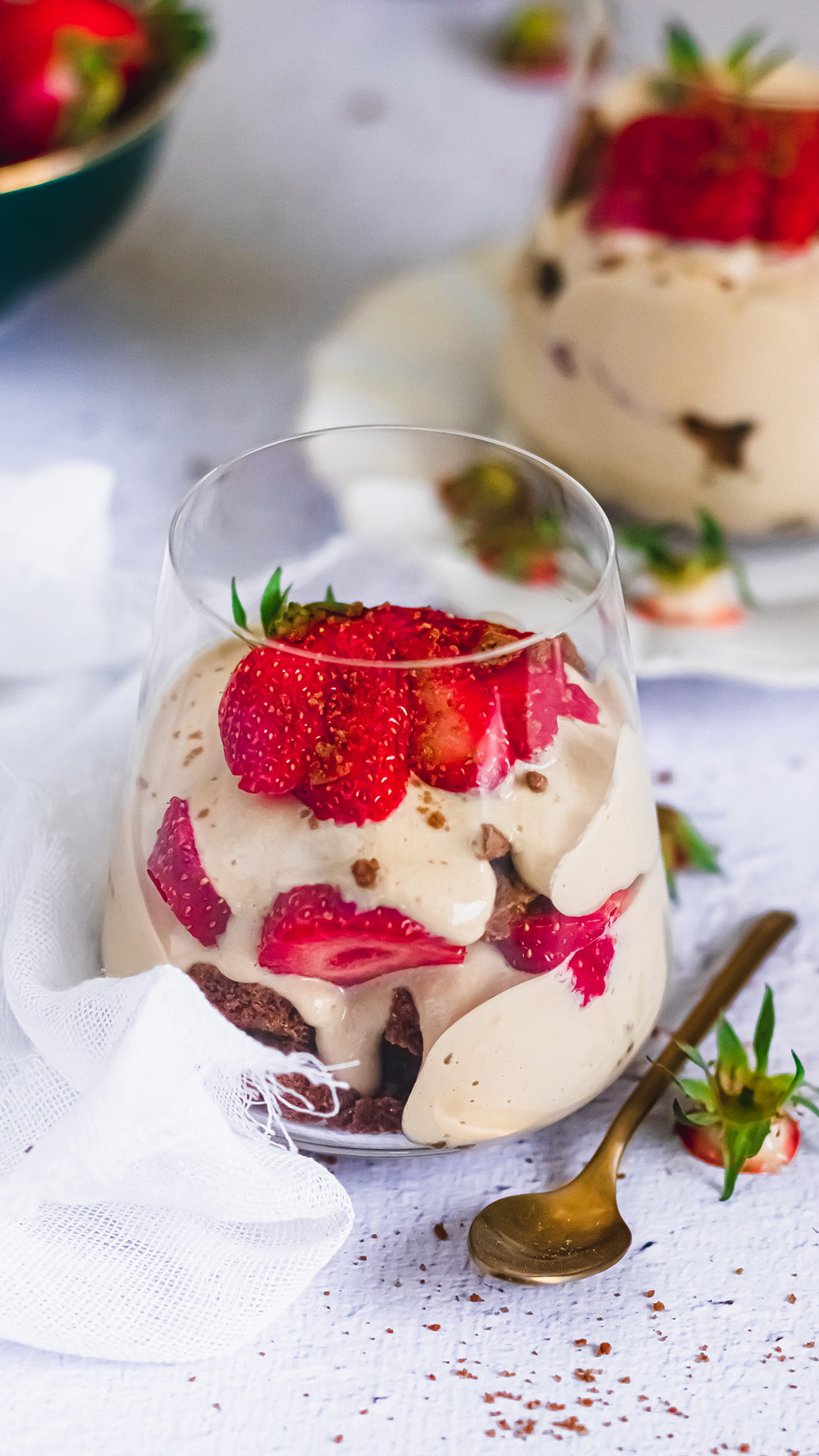 recette healthy - Verrine rapide fraise et spéculoos à la ricotta healthy