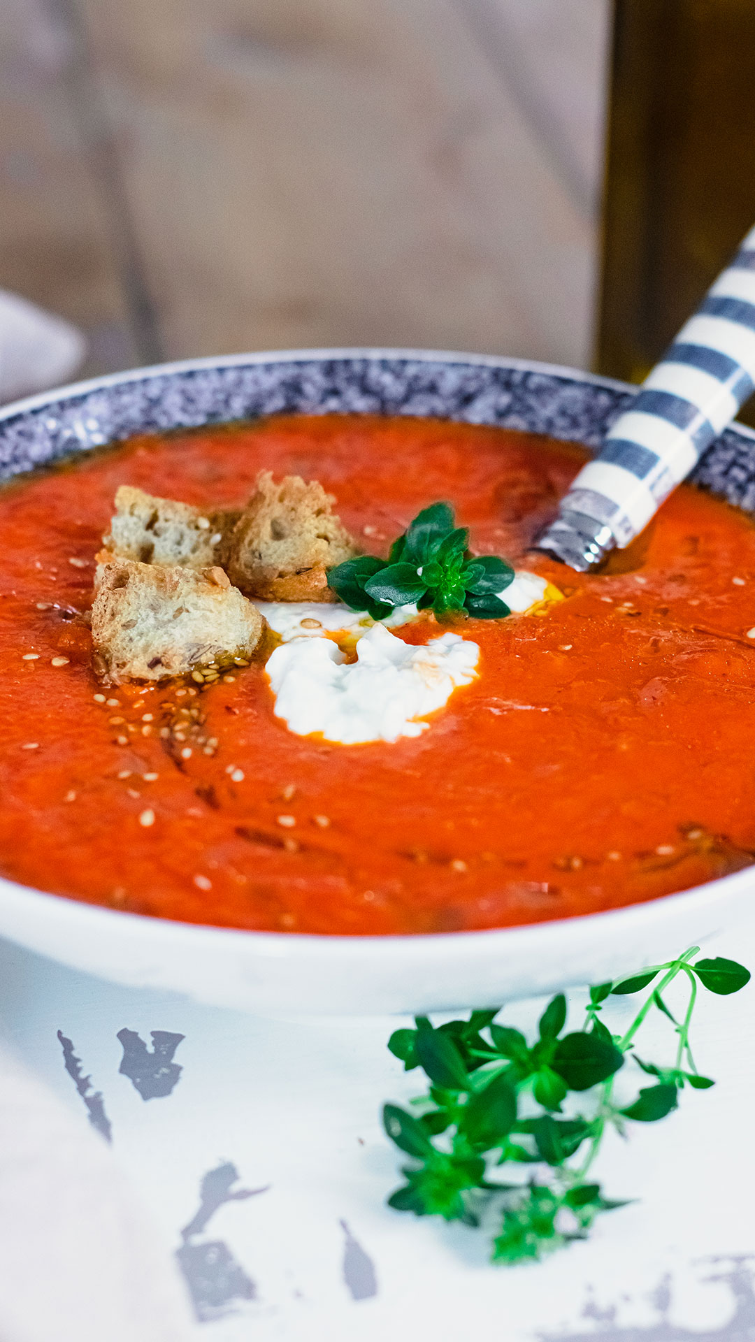 recette healthy - Soupe de tomate froide facile
