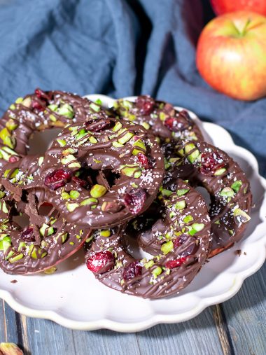 recette healthy - Pomme au chocolat et cranberries