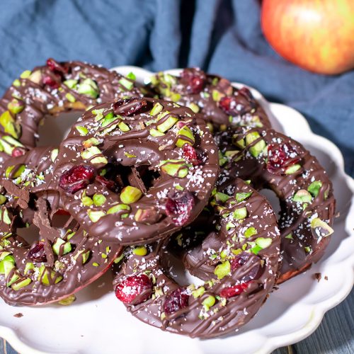recette healthy - Pomme au chocolat et cranberries