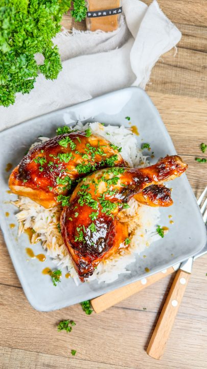 recette healthy - Cuisse de poulet sauce yakitori épicée