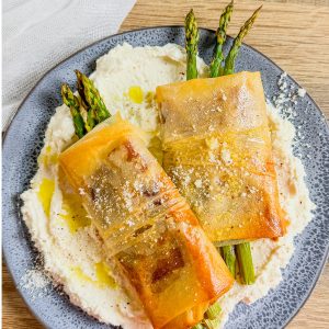 recette healthy-Brick d'asperge verte au parmesan