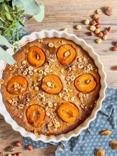 recette healthy-Gâteau aux abricots amande et noisette